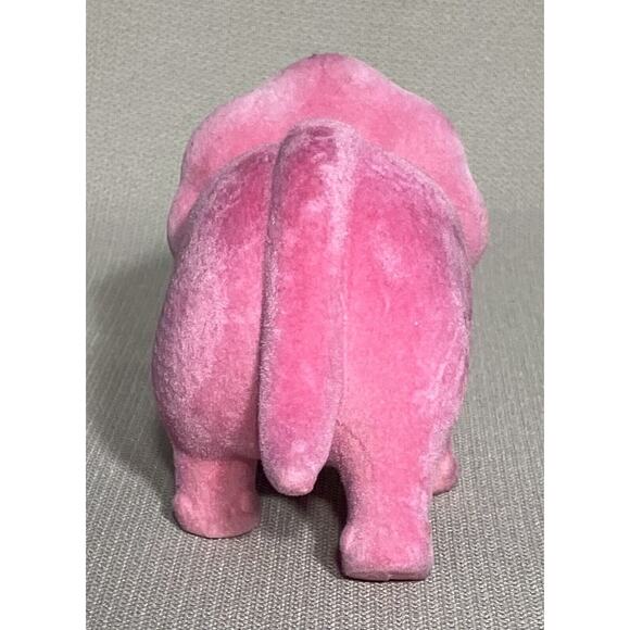 Vintage Pink Flocked Triceratops Dino￼ Figure Toy Concepts - Picture 4 of 5